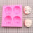 4-Cavity Baby Face Clay Mold BJD SD Human Doll Girl Face Polymer Clay Epoxy Resin Mold Silicone Chocolate Candy Mold Baby Shower Fondant Cake Cupcake Topper Decorating Tool