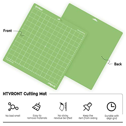 HTVRONT Cutting Mat for Cricut, 6 Pack Cutting Mat 12x12(StandardGrip, LightGrip, StrongGrip, FabricGrip)for Cricut Explore Air 2/Air/One, Variety Adhesive Sticky Cutting Mats Accessories for Cricut