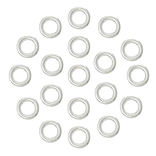 Souarts Silver Color Closed Jump Rings for Necklace Bracelet Jewelry Making(4mm-100)