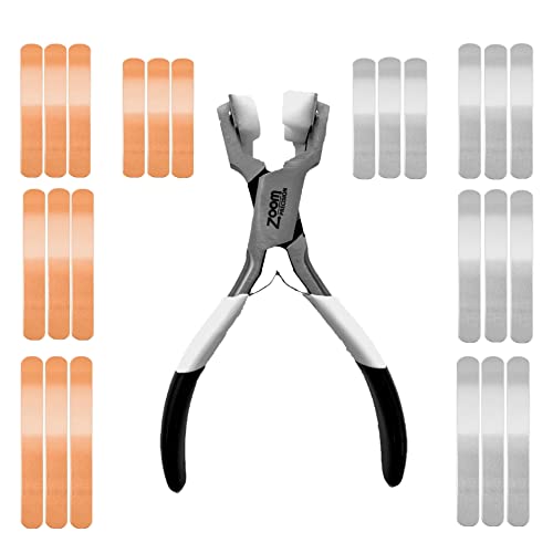 Ring Stamping Kit with Ring Bending Pliers and Copper and Aluminum Metal Stamping Blanks; Ring Bending Tool for Ring Making Kit, Metal Stamping Kit, or Jewelry Making Kit - Zoom Precision - 24 Pieces