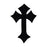 XUNHUI 10PCS Patch Black Cross Embroidered Applique Iron on Clothing Embroidered Patches