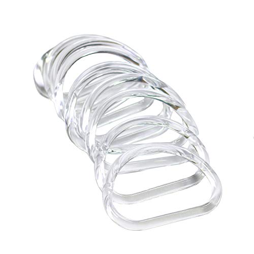 Model Worker 10PCS D-Shaped Handles Replacement for Handmade Bag Handbags Purse Handles (Transparent)