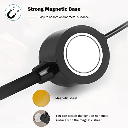 HengBo LED Sewing Machine Light, 6000K Daylight Magnetic Led Work Light with Flexible Gooseneck for Sewing Machine Workbench Lathe Drill Presses 3D Printer