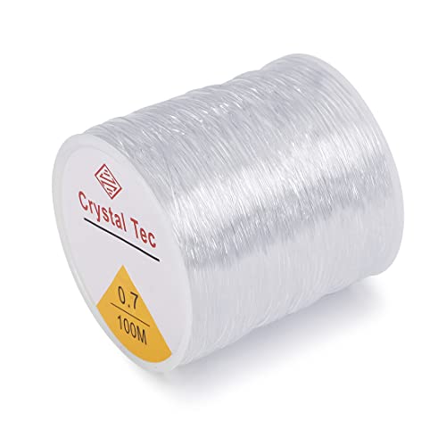 OBSEDE 1 Roll/100m 0.7mm Elastic Stretch Crystal Thread Fishing Line Wire for Craft Bracelet Beads