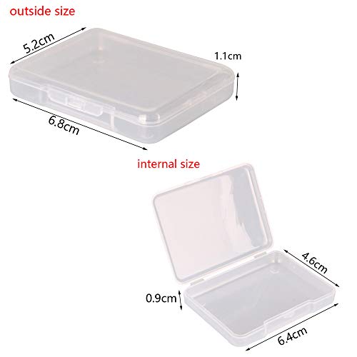 Gebildet 8 Pieces Mixed Sizes Rectangular Empty Mini Clear Plastic Organizer Storage Box Containers for Craft Projects