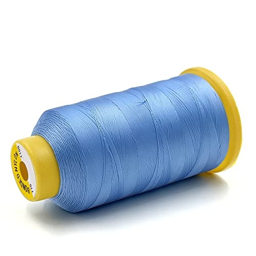 Tortoise 1500 Yards Bonded Nylon Heavy Duty Thread # 69 T70 Size 210D/3 for Sewing Leather;Weaving Hair;Upholstery and Beading Color Sky Blue