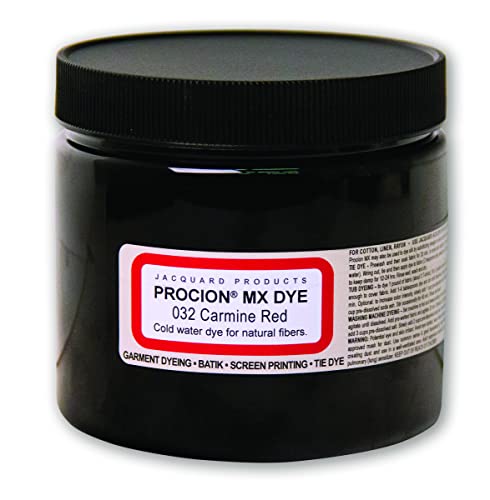 Jacquard Procion Mx Dye - Undisputed King of Tie Dye Powder - Carmine Red - 8 Oz - Cold Water Fiber Reactive Dye Made in USA