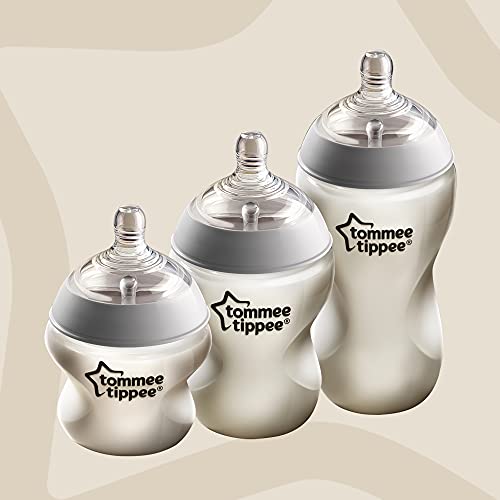 Tommee Tippee Closer To Nature Baby Bottles Extra Slow Flow Breast-Like Nipple With Anti-Colic Valve (5oz, 4 Count)