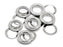 CRAFTMEMORE 5/8" (16MM) Hole 50 Sets Grommets Eyelets with Washers for Leather, Tarp, Canvas (Silver)