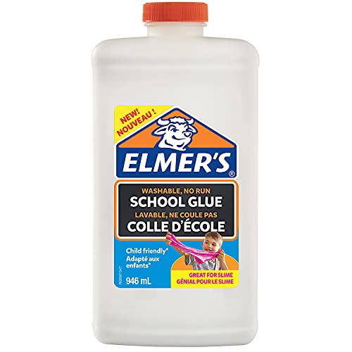 Elmer's White PVA Glue | 946 mL | Washable and Kid Friendly | Great for Making Slime and Crafting