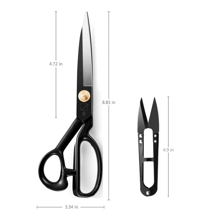 Sewing Scissors 8 Inch, Tailor Scissors Heavy Duty Fabric Dressmaker Scissors Upholstery Office Shears, Professional High Carbon Steel Leather Cutting Paper Scissors(Right-Handed)