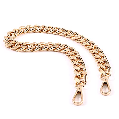 25 Inch Trendy Chunky Metal Chain Purse Handle Shoulder Strap Replacement for Handbag (Gold)