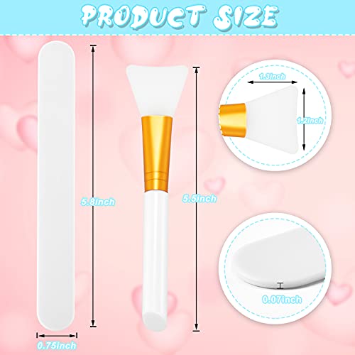 15 Pieces Reusable Stir Sticks Sets Include 12 Pieces Resin Sticks Stirring Makeup Stick and 3 Pieces Silicone Epoxy Brushes for Mixing Resin Epoxy Liquid Facial Cover Paint Making DIY (Black, White)
