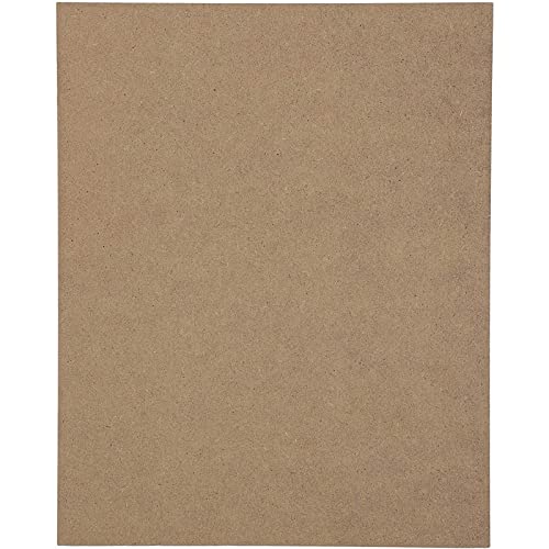0.25" Thick Blank MDF Chipboard Sheets for Painting, Arts and Crafts (8 x 10 in, 12 Pack)