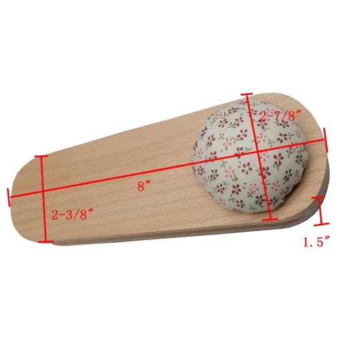 HONEYSEW Hardwood Tailors Clapper with Pin Cushion,Quilters Pressing and Seam Flattening Tool