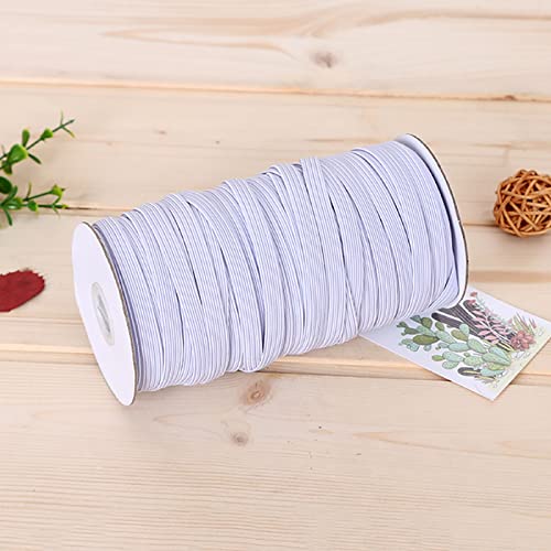 White Braided Elastic Band for Sewing, 200 Yards 1/4 Inch Elastic Cord/Elastic Rope - Heavy Stretch Knit Braided Elastic Band for Sewing Crafts DIY Jewelry Making Bedspread Cuff