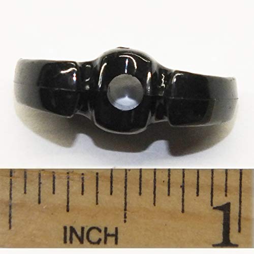 Black Flying Bat Beads Large Hole Made in USA 1" Wide