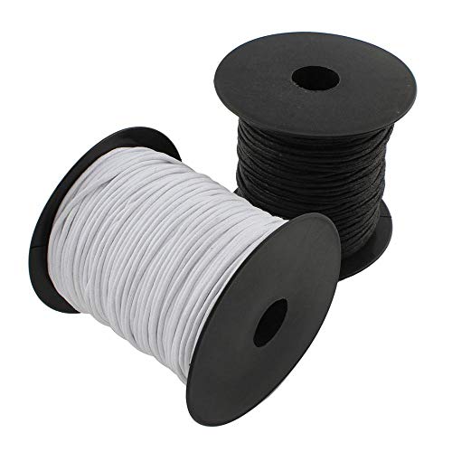 100Yards 2mm Waxed Cotton Thread Cotton Cord , Waxed String,Waxed Beading Cord for Jewelry and DIY Making (Black)