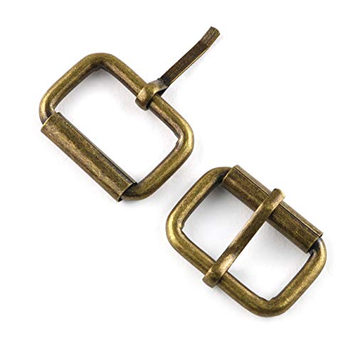 E-outstanding Single Prong Roller Buckle 12PCS Bronze Metal Roller Buckle for Belts Bags Shoes DIY Hardware Accessories 1 Inch