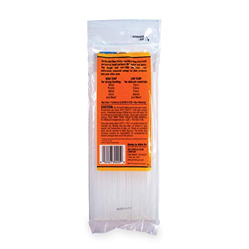 Gorilla Hot Glue Sticks, Mini Size, 8" Long x .27" Diameter, 25 Count, Clear, (Pack of 2)