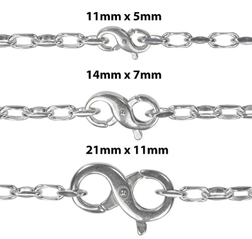 Double Opening Sterling Silver Infinity Figure-Eight Lobster Repair Clasp Very Small 11mm x 5mm 1 pc