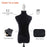 NAVAdeal Black Superb Velvet Mannequin Fabric Cover,100% Handmade Soft Stretchy, for Fashion Designer Retail Boutique Store Dressmaker Form Dummy Model Display Fitting Styling, Mannequin NOT Included