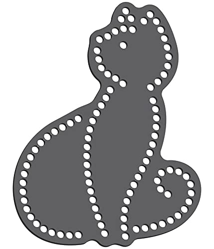 Rhinestone Genie CAT Sitting 5 inch Magnetic Rhinestone Template, Black