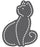 Rhinestone Genie CAT Sitting 5 inch Magnetic Rhinestone Template, Black
