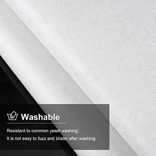 Lightweight Fusible Interfacing Non-Woven Interfacing Fabric Single-Sided Iron on Interfacing for DIY Supplies (White,60 Inch x 2 Yards)