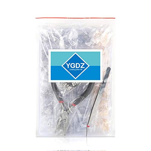 Jump Rings for Jewelry Making, YGDZ 3780pcs Open Jump Rings, 120pcs Lobster Clasps, Jewelry Pliers, Black Waxed Necklace Cord, Jewelry Making Supplies Kit for Necklace and Jewelry Repair
