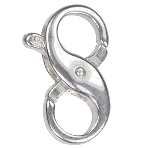 Double Opening Sterling Silver Infinity Figure-Eight Lobster Repair Clasp Very Small 11mm x 5mm 1 pc