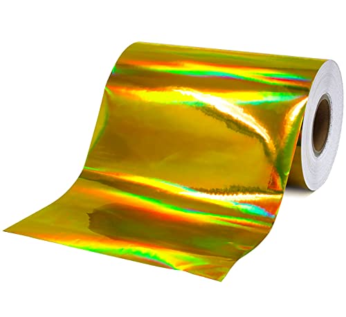 DECO65 Holographic Gold Chrome Adhesive Craft Vinyl (15ft x 1ft)