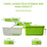 12in Three-Layer Multipurpose Storage Box Organizer Folding Tool Box / Art & Crafts Case / Sewing Supplies Organizer / Medicine Box / Family First Aid Box with 2 Trays (Green))