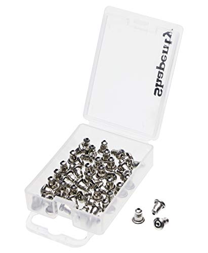 Shapenty 50PCS/25Pairs Stainless Steel Earnuts Clutches Earring Safety Backs Stopper Replacements Earring Backing Jewelry Making Findings (4.5 x 5 MM)
