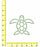 Rhinestone Genie Sea Turtle 5" Magnetic Rhinestone Template, Black