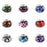 120 Pieces Assorted European Craft Beads Large Hole Lampwork Spacer Beads Colorful European Beads for DIY Necklace Bracelet Jewelry Making (Bauhinia)