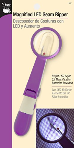 Dritz Magnified LED Seam Ripper, Purple