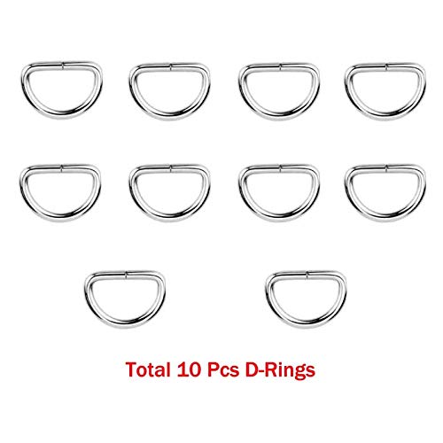 JAKAGO Swivel Lobster Clasps Clips and Slide Buckles and Metal D Ring Semi-Circular D Ring for Handbag Bags Cat Dog Collar Buckles Ring Hand DIY Accessories Dog Leash Hardware Craft Keychain Sewing