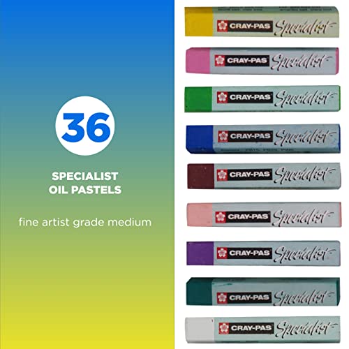 SAKURA Cray-Pas Specialist Oil Pastel Set - Soft Oil Pastels for Artists - 36 Pieces