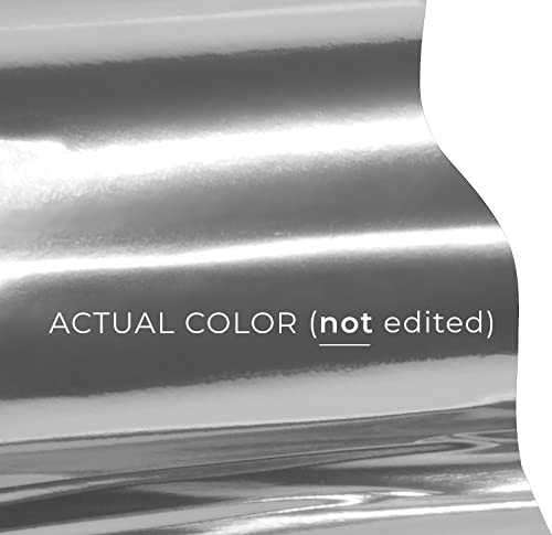 VViViD Chrome Silver Gloss DECO65 Permanent Adhesive Craft Vinyl for Cricut, Silhouette & Cameo (6ft x 11.8" Roll)