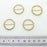 30pcs 25mm x 25mm Golden Round Shaped Rhinestone Ribbon Buckle Slider for Wedding Invitation Letter Christmas Buckles