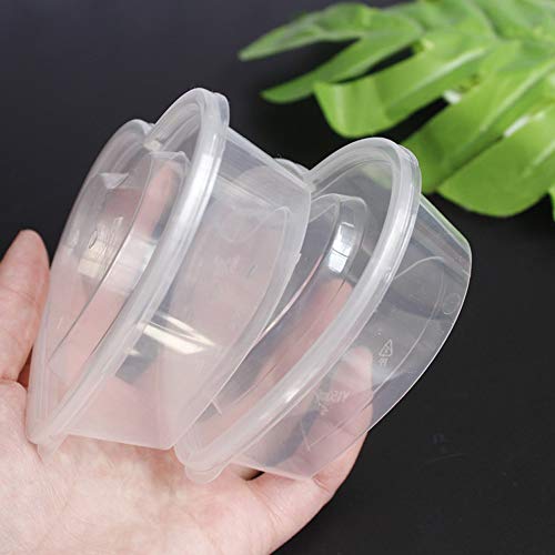 Goodma 36 Pieces 5 oz Heart Shaped Slime Storage Containers Transparent Plastic Box with Lids