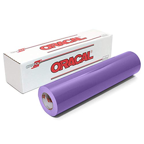 12" x 10 ft Roll of Glossy Oracal 651 Lavender Permanent Adhesive-Backed Vinyl for Craft Cutters, Punches and Vinyl Sign Cutters