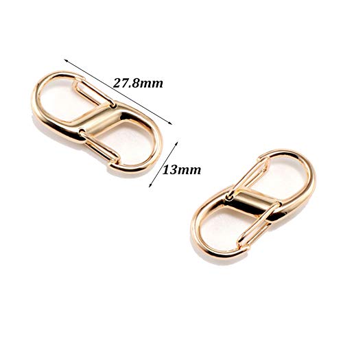 EvaGO 5 Pcs Adjustable Metal Buckles for Chain Strap Bag to Shorten Your Bag Metal Chain Length, Chain Links Tiny Clip for Bag Chain Length Accessories(5 Colors B)
