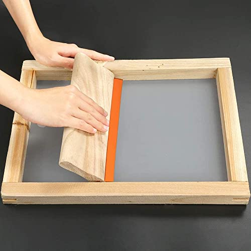 Beipoo 4 Packs Wood Silk Screen Printing Frames 10 x 14 Inch with 110 White Mesh for Screen Printing