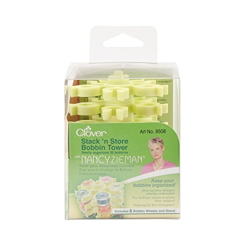 Clover Stack 'n Store Bobbin Tower W/Nancy Zieman-3.5"X3.75"