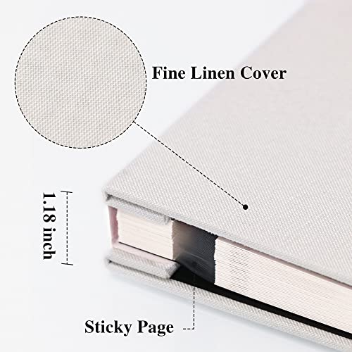 Vienrose Large Photo Album Self Adhesive for 4x6 8x10 10x12 Pictures Magnetic Scrapbook Album DIY 40 Blank Pages with A Metallic Pen