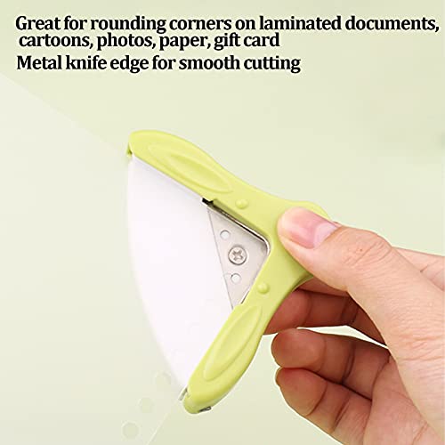 Corner Rounder Punch, Corner Cutter for Paper Crafts Laminate Photo DIY Card Making and Scrapbooking(Green)