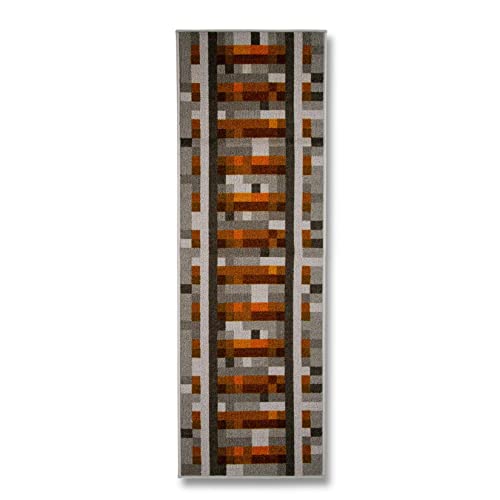 Minecraft Train Rail Area Rug | Indoor Floor Mat, Accent Rugs For Living Room and Bedroom, Home Decor For Kids Playroom | Video Game Gifts And Collectibles | 20 x 60 Inches