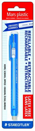 Staedtler Mars Plastic Eraser Refillable Holder, Includes Eraser (52850BK),Blue